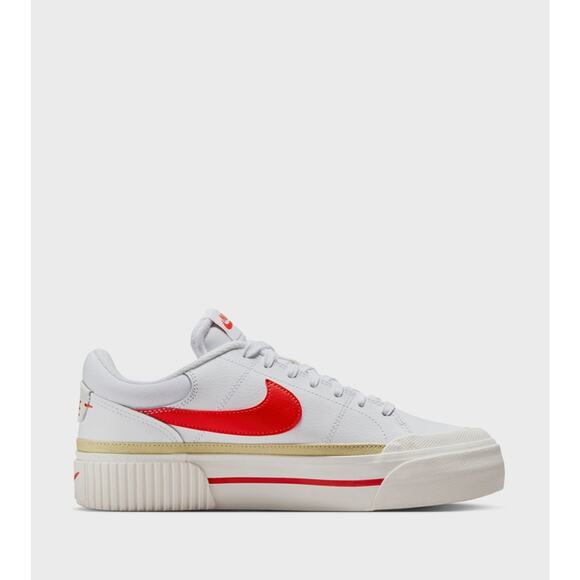 Nike Court Legacy Lift Women's size 9.5 White Gold Red Causal Shoes DM7590-110 - Picture 3 of 12